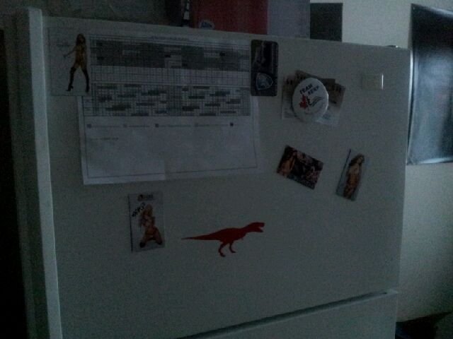 TT, he keeps the stripper magnets from stepping out of line on my fridge. T